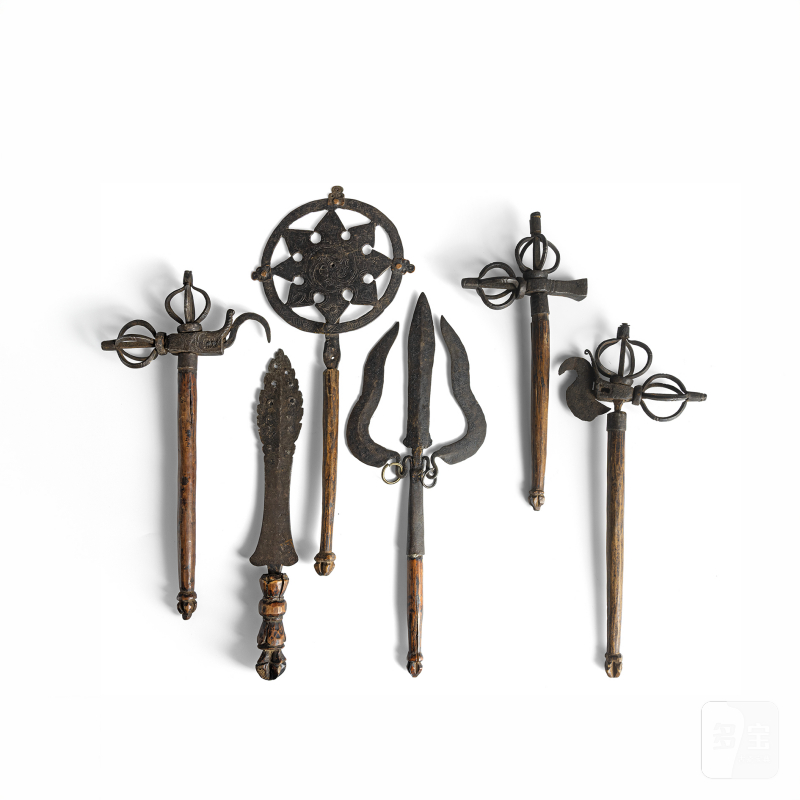 SIX DIFFERENT IRON RITUAL INSTRUMENTS